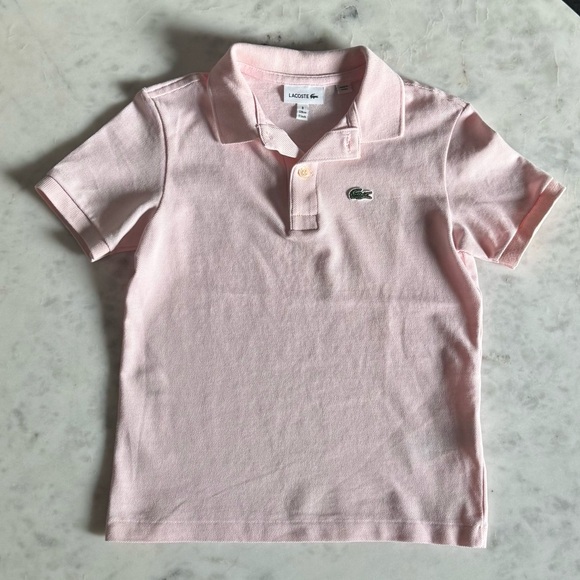 NWOT Lacoste Kids Light Pink Polo Shirt - Picture 1 of 3